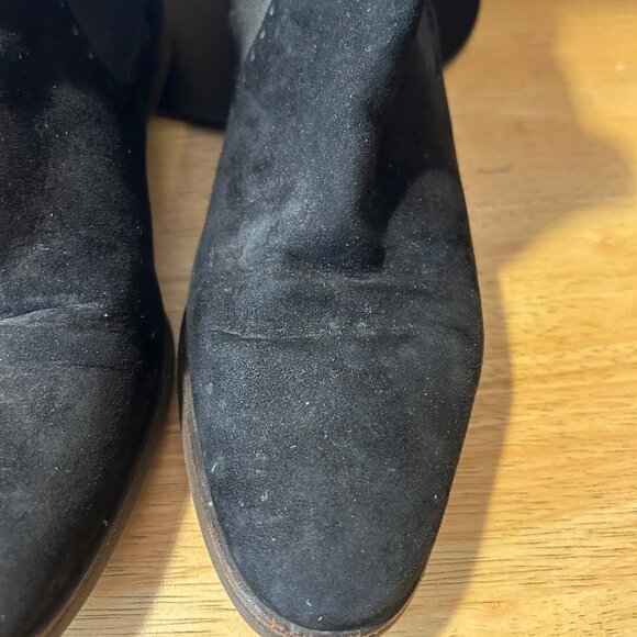 Womens Sutor Mantellassi Black Suede Flat Heel Pull-On Booties 40 US/10 - Picture 15 of 16